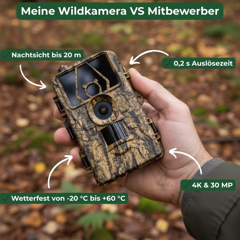 MeineWildkamera Kojote Alert, 4G Wildkamera mit Nachtsicht und schneller Bewegungserkennung