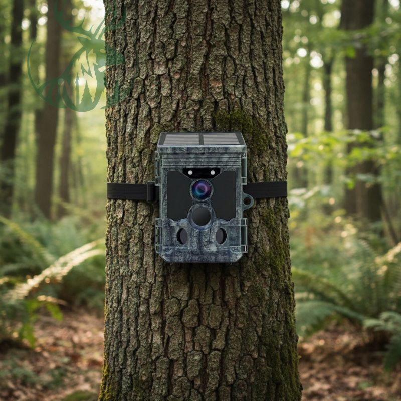 Wildkamera Solar – Nachtsicht & PIR-Bewegungssensor, 0,2s Auslösezeit, Jagdkamera