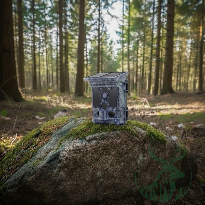 Wildkamera Solar – Nachtsicht & PIR-Bewegungssensor, 0,2s Auslösezeit, Jagdkamera