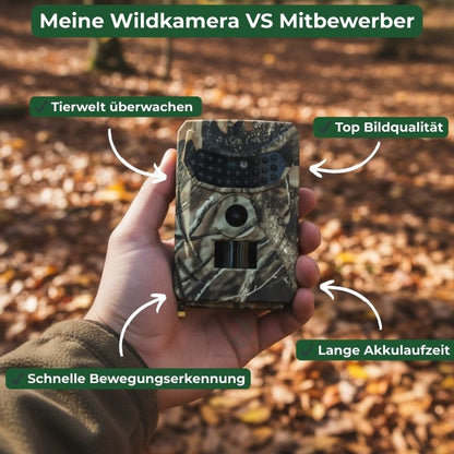 MeineWildkamera Wolfswächter, Wildkamera Nachtsicht 24MP Full HD PIR Sensor