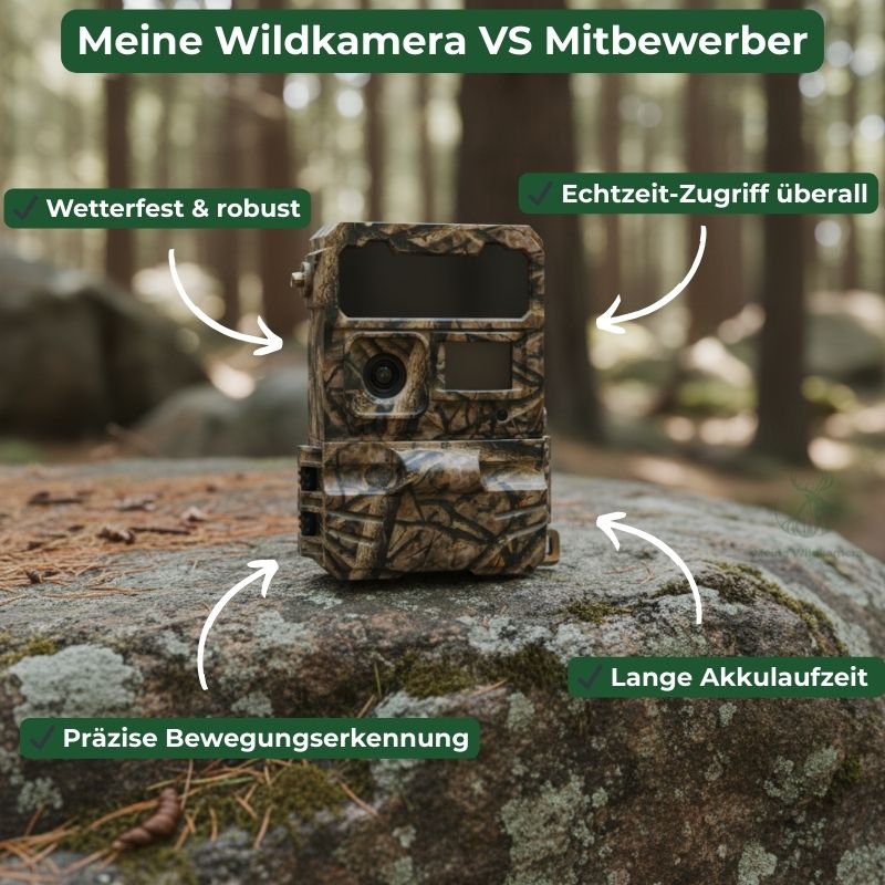 MeineWildkamera Der Bär 360 4G LTE, Wildkamera Nachtsicht 24MP Full HD IP66