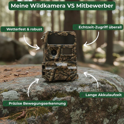 MeineWildkamera Der Bär 360 4G LTE, Wildkamera Nachtsicht 24MP Full HD IP66
